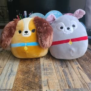 Squishmallows Disney Lady and The Tramp 8” Set of 2 NWT Valentine’s